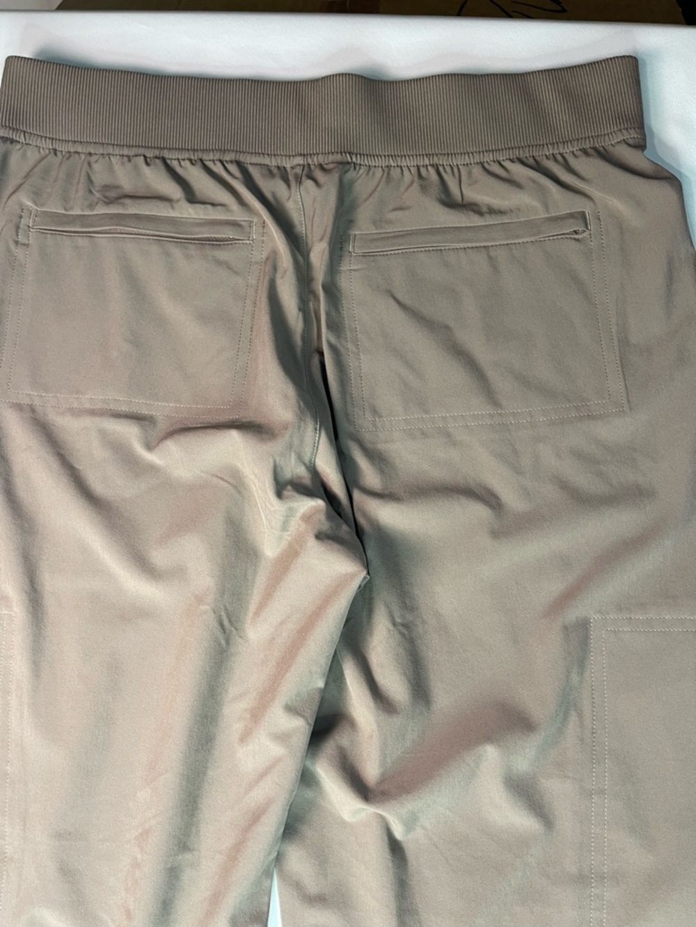 Athleta Taupe Cropped Cargo Joggers - Picture 8 of 9